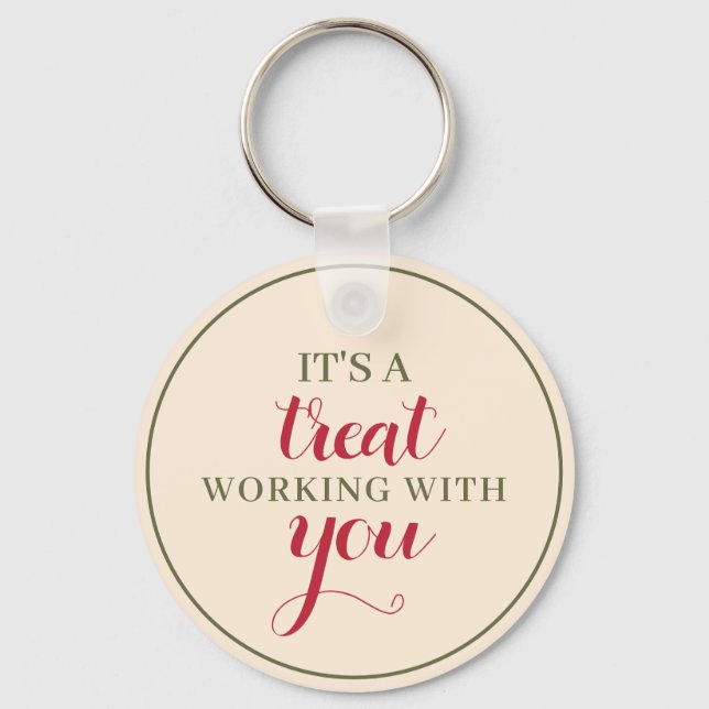 Coworker Gift Favour Appreciation christmas gift Keychain (Front)