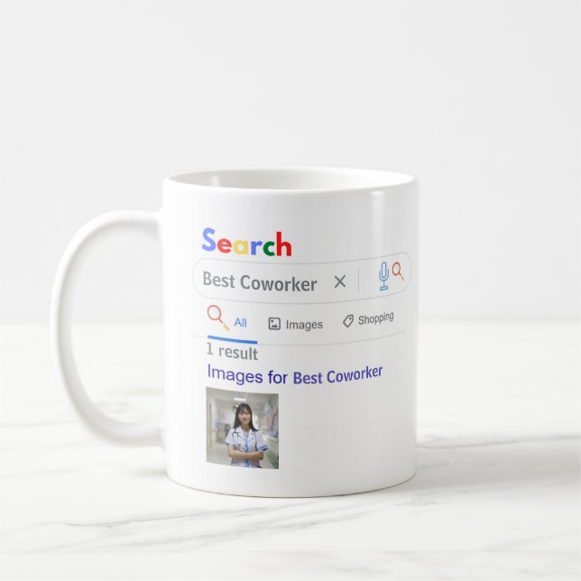 COWORKER GIft FUNNY World's BEST SEARCH Engine Coffee Mug (Left)