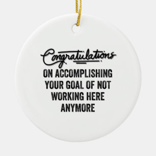 Coworker Goodbye Gift Leaving Coworker Ceramic Ornament