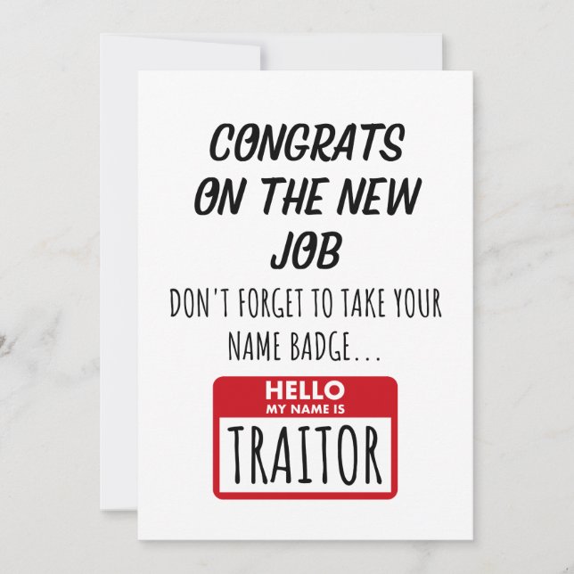 Coworker Leaving - Congratulations On New Job Holiday Card (Front)