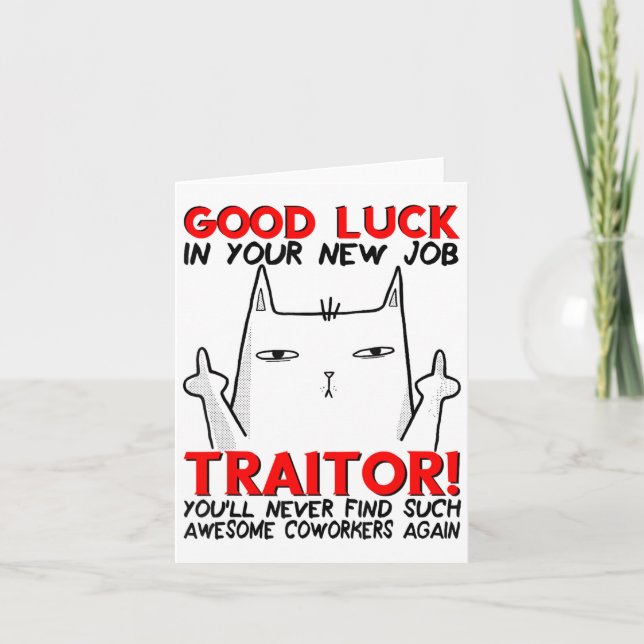 Coworker Leaving, Quitting Going Away, Job Change, Card (Front)