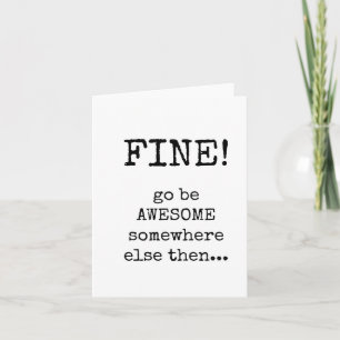 Coworker Leaving, Sarcastic, Funny, Minimalist Card