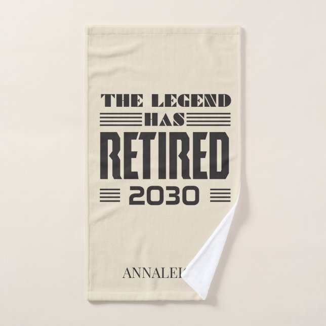 Coworker Retirement Legend Has Retired Personalize Hand Towel (Hand Towel)