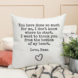 Coworker Thank You Massage for Birthday Throw Pillow