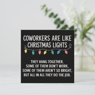 Coworkers Coworker's Are Like Christmas Lights Holiday Card