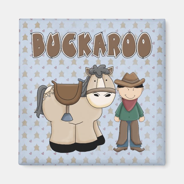 Cowpoke Cowboy Horse Buckaroo Fridge Magnet (Front)