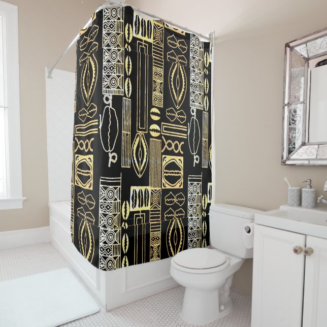 Cowrie Shell Motif • Shower Curtain (In Situ)