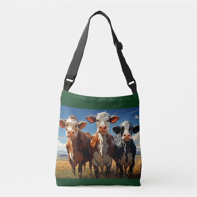 Cows #1 crossbody bag (Front)