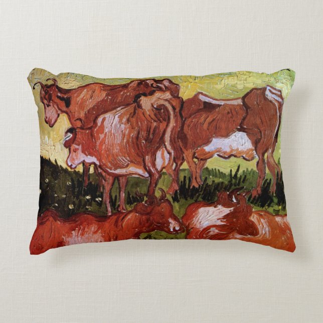 Cows (after Jordaens) by Vincent van Gogh Accent Pillow (Front)