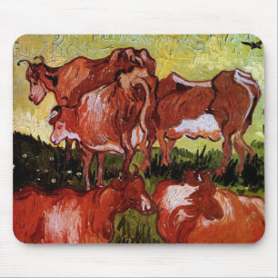 Cows after Jordaens Vincent van Gogh Mouse Pad