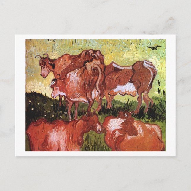 Cows (after Jordaens), Vincent van Gogh Postcard (Front)