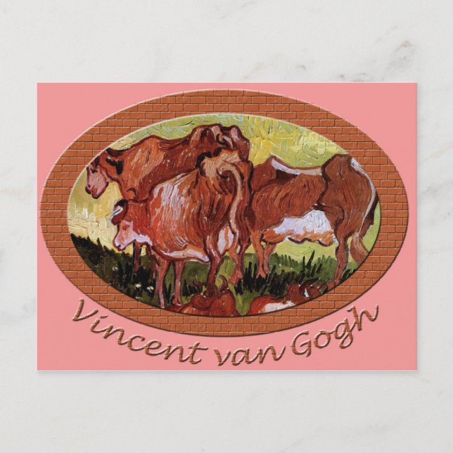 Cows after Jordaens Vincent van Gogh Postcard (Front)