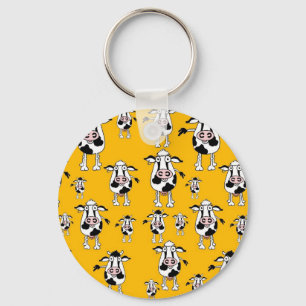 Cows and bulls pattern keychain