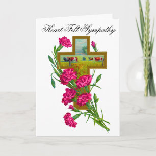 Cows And Carnation Flowers Sympathy Card 7