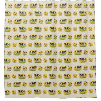 Cows and Sunflowers Shower Curtain