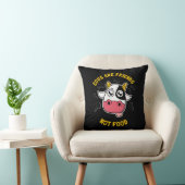 Cows Are Friends Not Food Throw Pillow (Chair)
