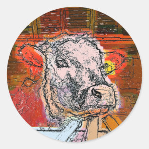 COWS CLASSIC ROUND STICKER