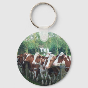 Cows Curious Keychain