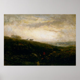 Cows Descending Hillside - Edward Bannister Poster