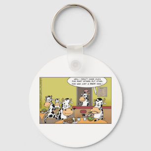 Cows Eating Steak Funny Tees Mugs Cards & Gifts Keychain