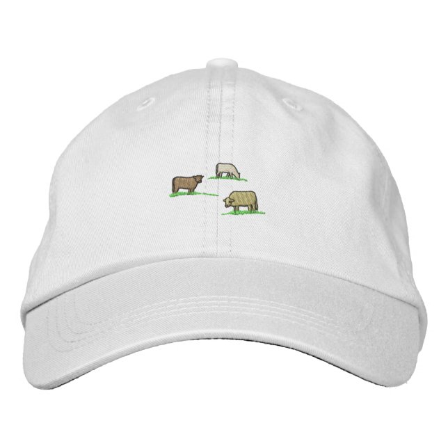 Cows Embroidered Hat (Front)