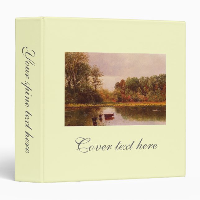 Cows In A Watering Landscape Albert Bierstadt Binder (Front/Spine)