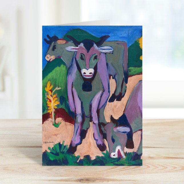 Cows in Autumn | Ernst Ludwig Kirchner Card (Creator Uploaded)