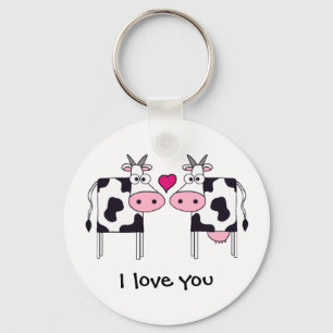 Cows in Love Keychain