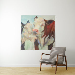 Cows In Love Tapestry