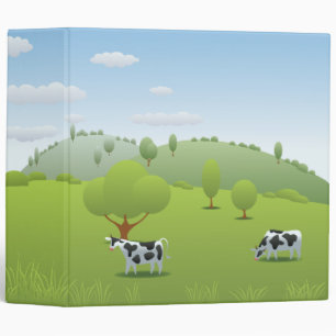 Cows in Pasture PopArt Landscape Binder