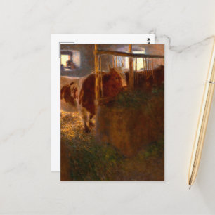 Cows in the Barn by Gustav Klimt Postcard