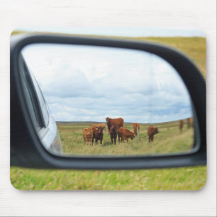 Cows in the mirror mouse pad
