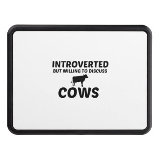 COWS INTROVERTED BUT WILLING TO DISCUSS TRAILER HITCH COVER