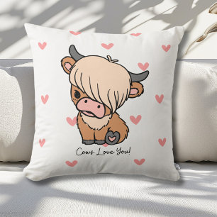 Cows Love You Kids  Throw Pillow