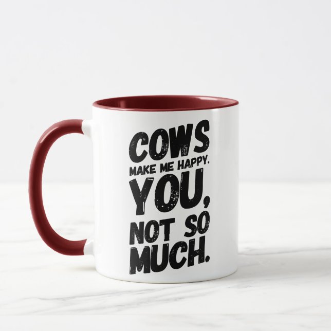 Cows make me happy coffee mug (Left)