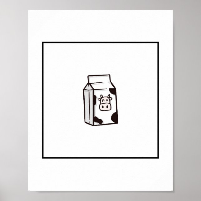 cows milk card, funny print (Front)