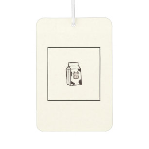 cows milk card, funny print air freshener