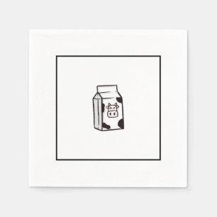 cows milk card, funny print napkin