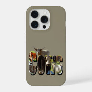 Cows Name Picture Logo With Cows, iPhone 15 Pro Case