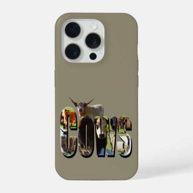 Cows Name Picture Logo With Cows,  iPhone Case (Back)