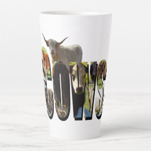 Cows Name Picture Logo With Cows, Latte Mug