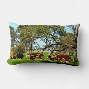 Cows On The Range, Lumbar Pillow