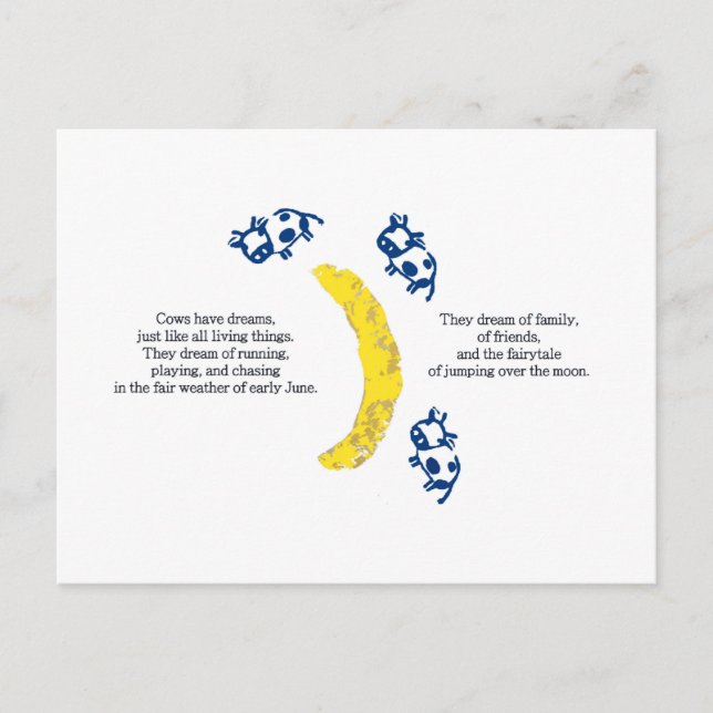 Cows Over the Moon Postcard (Front)