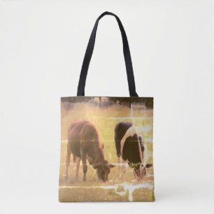 Cows Photography  Custom All-Over-Print Tote Bag