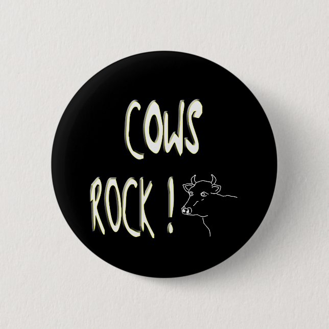 Cows Rock! Button (Front)