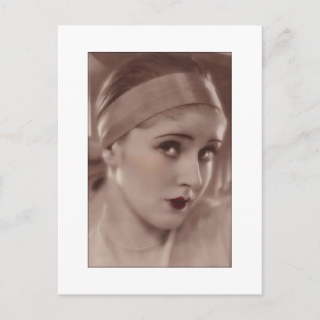 coy beauty from the deco age postcard (Front)
