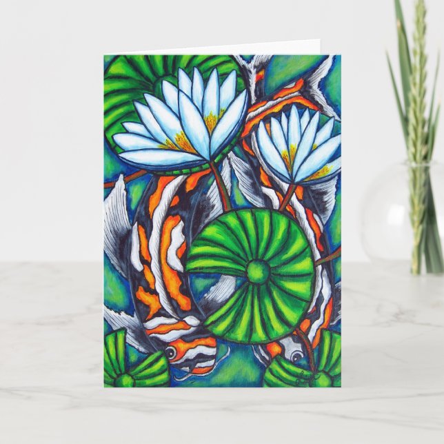 Coy Carp Greeting Card (Front)