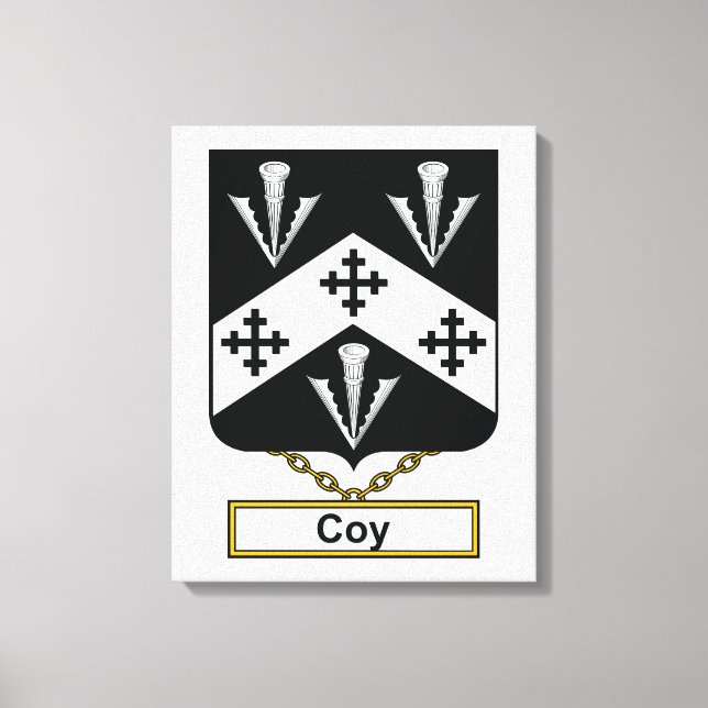 Coy Family Crest Canvas Print (Front)