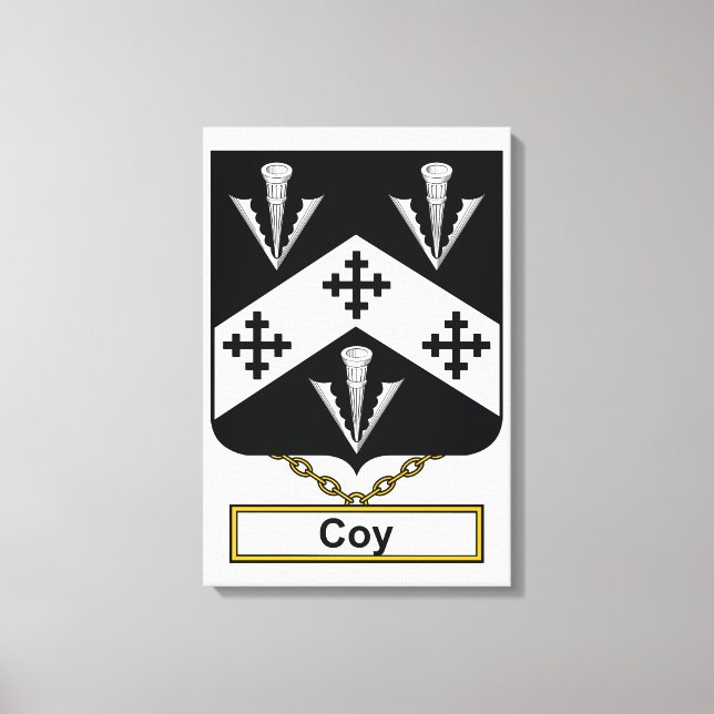 Coy Family Crest Canvas Print (Front)