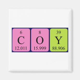 Coy periodic table name magnet